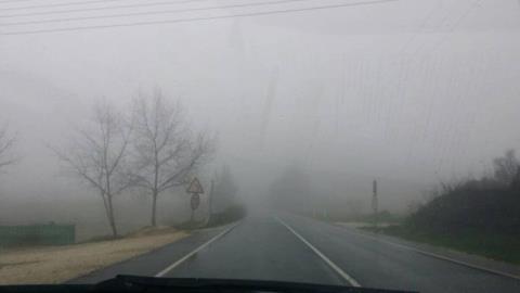 Πυκνή ομίχλη στο δρόμο Στρουμπιού προς Πέγεια-Συστάσεις Αστυνομίας στους οδηγούς