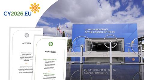 Δείτε το μενού του γεύματος για τους ηγέτες της Ε.Ε στην άτυπη Σύνοδο Κορυφής, στο Συνεδριακό Κέντρο Φιλοξενία στη Λευκωσία