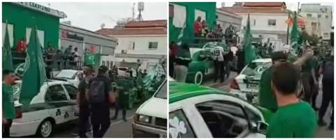 ΒΙΝΤΕΟ: Άρχισε το γλέντι στο fan club Lakatamia-Κόρνες, συνθήματα και γλέντι από τους Ομονοιάτες