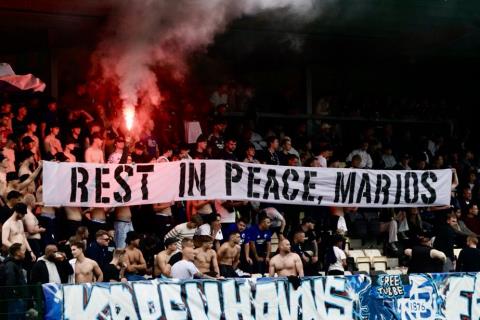 Πανό αφιερωμένο στον αδικοχαμένο Οικονόμου στην Κοπεγχάγη (pics)