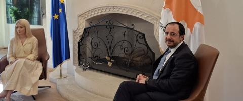Ενημερώθηκε για Κυπριακό, δεν συζήτησε προεδρικές 
